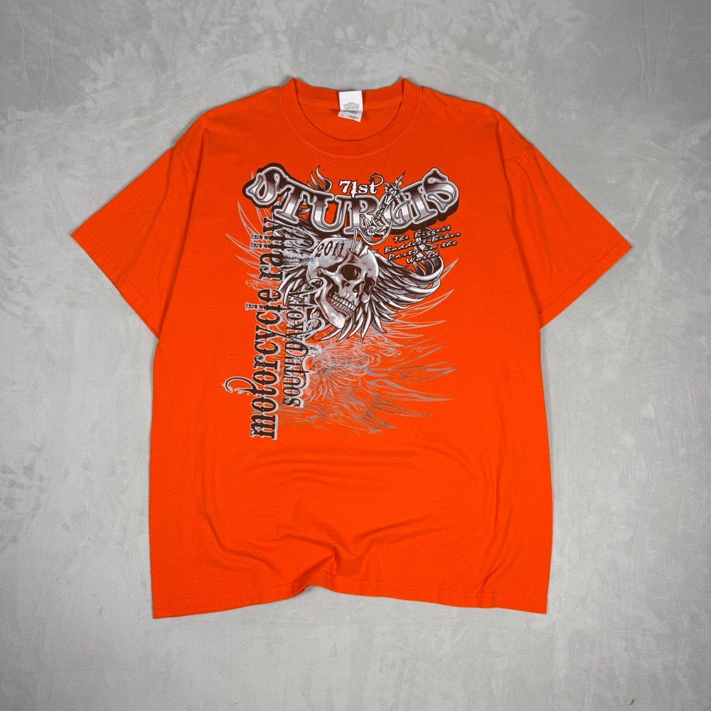 2010s Mens Fruit of the Loom Sturgis 71st Motorcycle Rally Graphic Tee XL